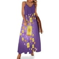 thumbnail image 1 of Vestido sin mangas de linternas enredadas Vestidos largos tendencia ropa mujer 2024, 1 of 7
