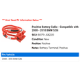 thumbnail image 2 of Positive Battery Cable - Compatible with 2008 - 2010 BMW 528i 2009, 2 of 2