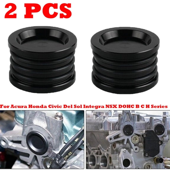 2PCS Cam Shaft Seal Cover Cap Plug For Honda For Acura Integra B16 B17 H22
