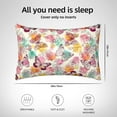 thumbnail image 6 of Easygdp Butterflies and Roses Pillowcase 20×30 inches, Throw Pillowcase with Invisible Zipper for Bedroom, Sofa, Office, 6 of 8