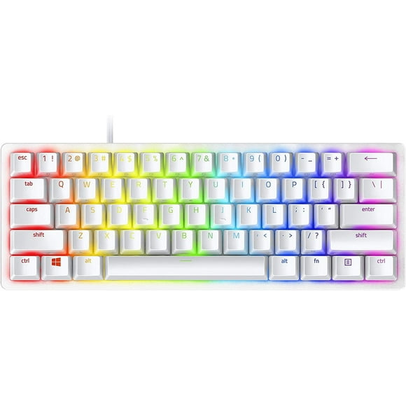 Teclado Razer Huntsman Mini 60% Inglés Blanco Reacondicionado Tipo A