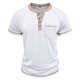 thumbnail image 3 of Camisa de Manga Corta de los Hombres con Botón de Manga Raglan Bolsillo Cuello de Vuelta, Blusa Sólida Casual, 3 of 6