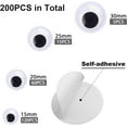 thumbnail image 2 of 400 Pieces Wiggle Eyes Self Adhesive Black White Googly Eyes for DIY Crafts Decoration (20mm), 2 of 11