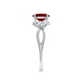 thumbnail image 3 of ANGARA Lab Grown 1 Ct Oval Ruby Butterfly Engagement Ring for Women in 14K White Gold (Size-7x5mm) | July Birthstone, Birthday, Anniversary, Jewelry Gift for Women | Lab-Grown Ruby Ring, 3 of 8