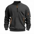 thumbnail image 3 of fatyb Men's Quarter Zip Sweatshirts Stand Collar Pullover with Pockets Long Sleeve Workout Sweat Shirts, 3 of 4