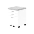 thumbnail image 2 of Grey and White File Cabinet on Wheels / Ample Drawer Space for Office Files, 2 of 7