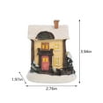Usmixi Resin Christmas Scene Village House Town with Warm White LED