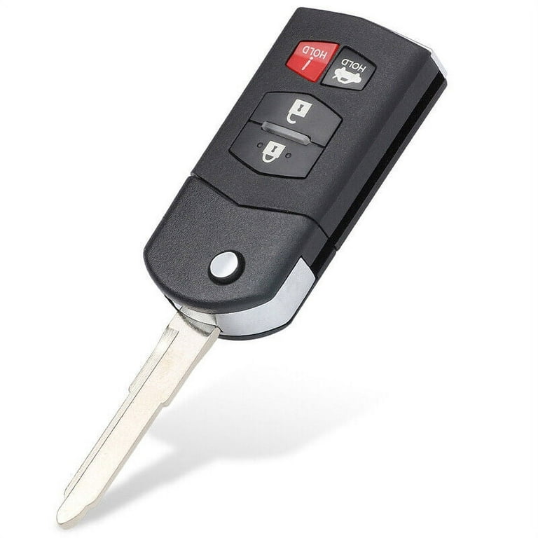 Replacement Flip Shell Remote Key Case Fob 4 Button for Mazda 3 5 6 RX8 CX7  CX9 