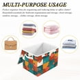 thumbnail image 7 of BZSMCE Storage Bin Cube Organizer Basket with Flip-Top Lid Color-block Berry Delight Printed, 7 of 7