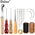 thumbnail image 2 of Kit de costura artesanal de cuero, hilo encerado, agujas para acolchar a mano, punzón de costura para principiantes, reparación de tapicería de cuero, costura, costura Tan Jianjun unisex, 2 of 2