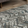 thumbnail image 5 of Dalyn Rocco Area Rugs - RC4 Shag & Flokati Multi Lines Chevron Rows Bars Rug, 5 of 12