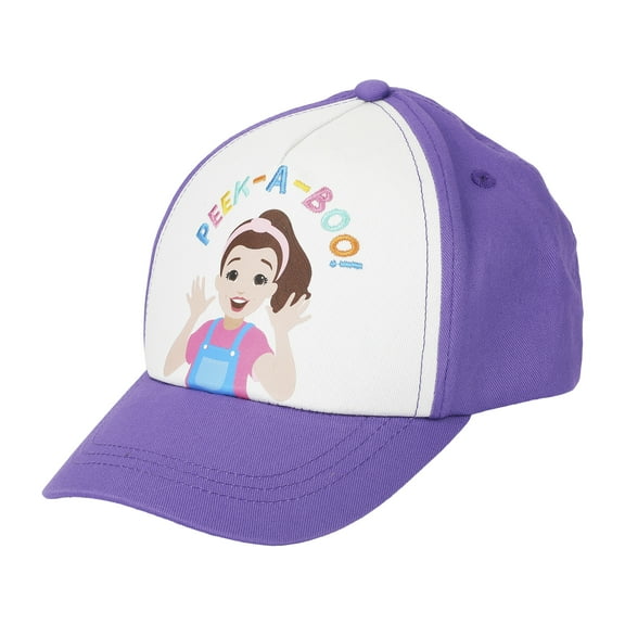 Ms. Rachel Peek-A-Boo Toddler’s White & Purple Traditional Adjustable Baseball Cap