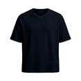 thumbnail image 3 of Lutiedan Mens T-Shirts Waffle V Neck Short Sleeve Textured Casual Tops Classic Fit Summer Basic Tunic Tee Shirts Athletic Gym Workout Tops, 3 of 8