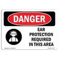 thumbnail image 1 of SignMission OS-DS-A-1824-L-1190 18 x 24 in. OSHA Danger Sign - Ear Protection Required in This Area, 1 of 1