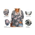 thumbnail image 4 of TIYOMI Plus Size Tops For Women Button Round Neck T Shirt Long Sleeve Henley Casual Blouses Tee Fall Winter Shirts Floral/Stripe/Camo/Leopard/Solid Color/Tie Dye (XL-5XL), 4 of 4