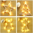thumbnail image 4 of Luces LED de Navidad decoraciones cortina luz estrella campanas decoración para el hogar Hada colgante luz hogar interior habitación Kits de decoración para fiestas estrella de cinco puntas Cateissary HA002552-02B, 4 of 6