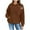 Brown, variant on Fancifize Hoodies for Teen Girls Trendy Preppy Waffle Hooded Sweatshirts Long Sleeve Pullover Top Tween Girl Clothes