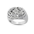thumbnail image 3 of 925 Sterling Silver Oxidized Platinum Plated Grandiose Filigree Women Valentines Day Gifts Ring, 3 of 4