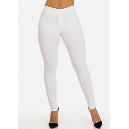 pull pants lifting juniors waisted stretchy push skinny butt slim solid casual womens