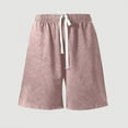 thumbnail image 2 of AherBiu Pajama Shorts for Women Drawstring High Waisted Wide Leg Comfy Lounge Sweatshorts Homewear with Pockets, 2 of 5
