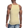 thumbnail image 2 of Galaxy by Harvic Men G-unit Solid Colored Medium Weight Tank Top Khaki, 2 of 2