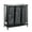 Black, variant on Household Essentials 3-Bag Laundry Sorter, Smooth Woodgrain Laminate Shelving, Sturdy Steel Frame, Wheeling and Stationary Feet Options, Washable Linen Laundry Bags, Light Ash