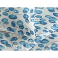 thumbnail image 3 of Ambesonne Leaf Print Quilted Bedspread Set 3 Pcs, Circular Leaves Oceanic, King, Azure Blue White, 3 of 4