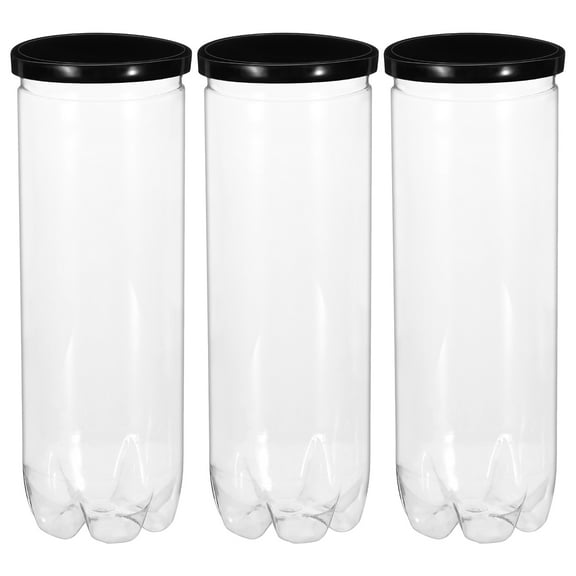 FONDOTIN Tennis Ball Container Plastic Tennis Ball Container PVC 3Pcs