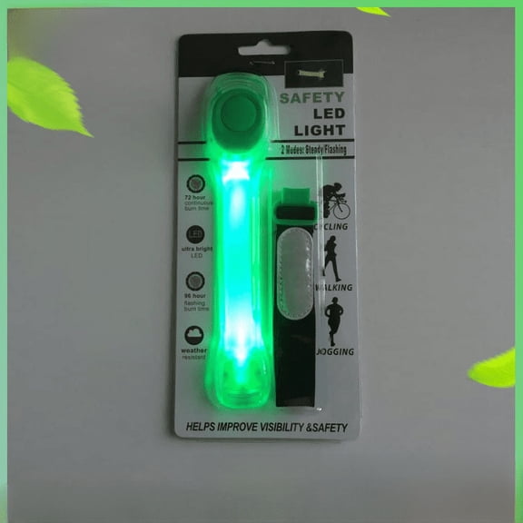 Led Light Up Slap Wristband for Running Night Safety, Glow in The Dark Slap Bracelets Arm Band Reflective Strips - blue