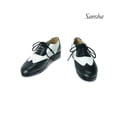 thumbnail image 4 of SANSHA T-BOJANGO TA88Lco Unisex Oxford Tap Shoes with Metal Taps & Leather Sole, Black-White, Size 18 M, 4 of 6
