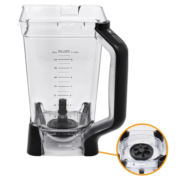 Replacement 72 Oz Large XL Blending Pitcher Compatible with Ninja BL610, BL710WM, BL710WMC, CO610B, CO650B, CT610, 72 Ounce