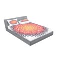 thumbnail image 2 of Ambesonne Geometric Fitted Sheet & Pillow Sham Set, Mandala Orient Heart, Queen, Multicolor, 2 of 2