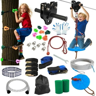 Slackers 100 foot Night Riderz Zipline Kit with Light Up Seat