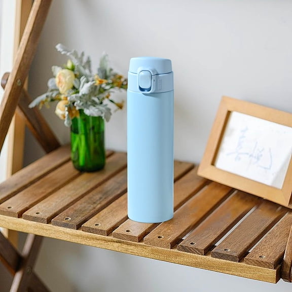 Shrysg 15oz Portable Stainless Steel Water Bottle with Handle & Secure Snap Lid for Him & Her