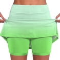 thumbnail image 2 of Women’S Shorts Summer Breathable High Waist Skort with Pockets Gradient Color Casual Sporty Active Wear Sweat Shorts Women Light Green XXXXL, 2 of 5