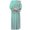 Blue, variant on Women’s Casual Lace‑Trim Long‑Sleeve Full‑Length Abaya and Matching Hijab 2‑Piece Muslim Set For Ramadan‑Prayer And Everyday Dubai‑Style Wear Size S‑XXL Plus Size Friendly