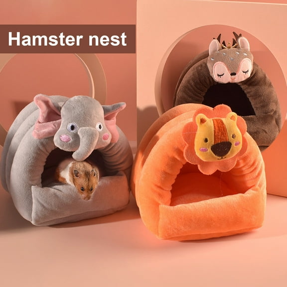 Hamster Hedgehog Guinea Pig Cave Bed Nest Hideout, Small Animals Cage Supplies Warm House