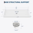 thumbnail image 2 of Bingirl 60x32 Inch Right Drain Shower Pan - Single Threshold Base Non-Slip Textured Surface Lightweight ABS Shower Base Easy Install With Drain Kit, 2 of 8