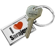 NEONBLOND Keychain I Love Sarajevo region: Bosnia and Herzegovina