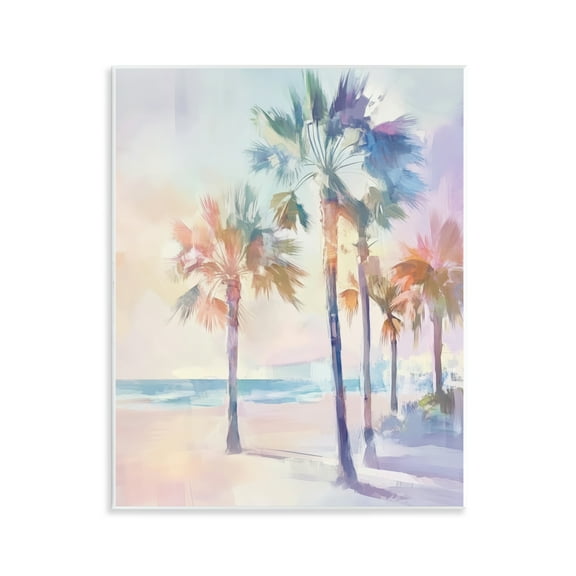 Stupell Industries Pastel Warm Palm Trees Abstract Painting Unframed Art Print Wall Art, 11 x 14