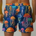 thumbnail image 6 of Xysaqa Mens Swim Trunks Men Elastic Waist Drawstring Beach Board Shorts Men's Big & Tall Swim Shorts Cool Printed Swimwear Bathing Suits S-5XL, 6 of 6