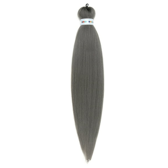 XmhyTop-A Hair Extensionss 3 Pcs 66cm Pre Stretched Braiding Hair, Synthetic Crochet Braids with Texture, Hot Water Setting Soft Long Straight Braids for Hair Braiding,Dark Grey
