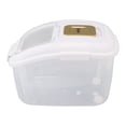 thumbnail image 3 of Food Storage Container, Thick PP Rice Storage Bucket  Proof Large Capacity With Roller Wheel For Snacks For Home For Nuts White,Green, 3 of 8