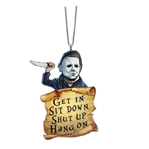 Terror De Halloween, Colgante Creativo De Película De Terror De Halloween, Colgante Para Espejo Retrovisor De Coche, Regalo Cateissary HA040634-03