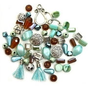 Jesse James Brand Beads Mini Mixed Media Bead Mix in Turquoise Trail, Unisex, Plastic