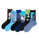 thumbnail image 5 of Calcetines estilo Europa y Estados Unidos personalidad creativa pintura al óleo calcetines medias otoño e invierno calcetines altos de algodón, 5 of 5