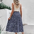 thumbnail image 5 of Casual and refreshing blue floral print midi skirt for vacation, 5 of 5