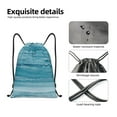 thumbnail image 6 of Defioc Teal Turquoise Fluid Stripes for Drawstring Backpack Sports Gym Bag for Women Men Children Adult Sackpack Yoga Bag for Wet Swimming,Gym,and Workout Gear -Small, 6 of 9