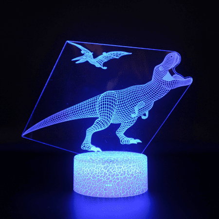 

3D Night Light 7 Color 3D Illusion Night Light 3D Dinosaur Night Light Touch Sensor Boys Girls Birthday Gifts Room Desk Decor Lamp(Section A)