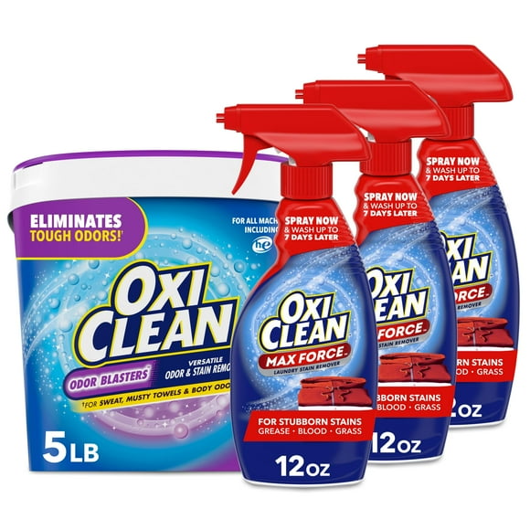 OxiClean Odor Blasters 2,3 kg + Spray Max Force 355 ml, paquete de 3